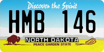 ND license plate HMB146