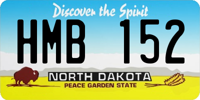 ND license plate HMB152