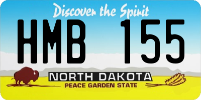 ND license plate HMB155