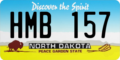ND license plate HMB157
