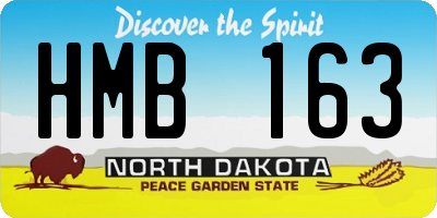 ND license plate HMB163
