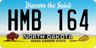 ND license plate HMB164