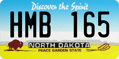 ND license plate HMB165