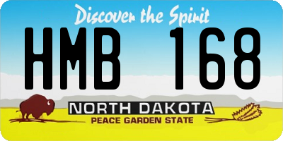 ND license plate HMB168