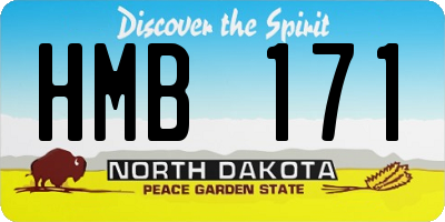 ND license plate HMB171