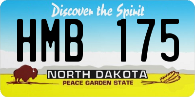 ND license plate HMB175