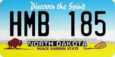 ND license plate HMB185