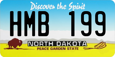 ND license plate HMB199