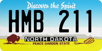 ND license plate HMB211