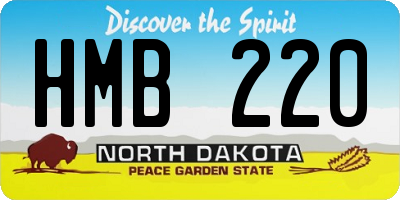 ND license plate HMB220