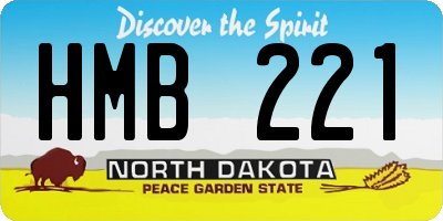 ND license plate HMB221