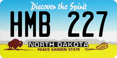 ND license plate HMB227