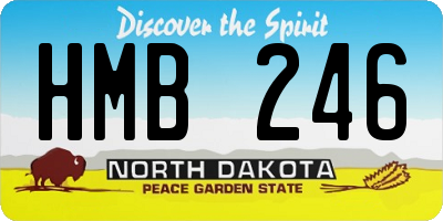 ND license plate HMB246