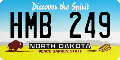 ND license plate HMB249