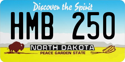 ND license plate HMB250