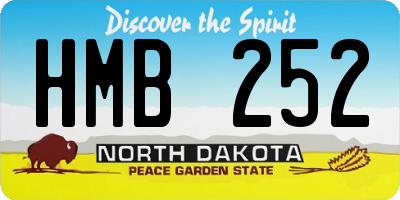 ND license plate HMB252