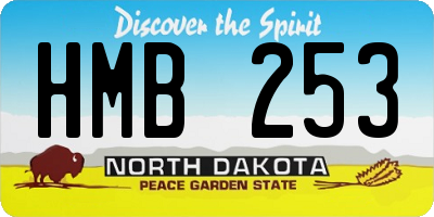 ND license plate HMB253