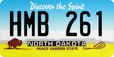 ND license plate HMB261