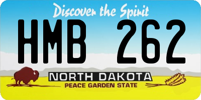 ND license plate HMB262