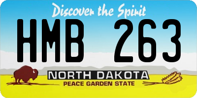 ND license plate HMB263