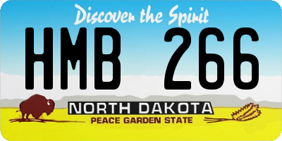ND license plate HMB266