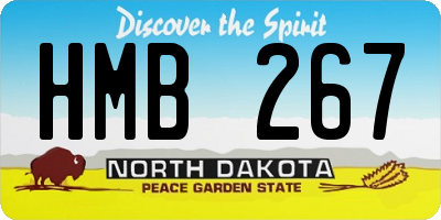 ND license plate HMB267