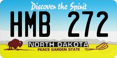 ND license plate HMB272