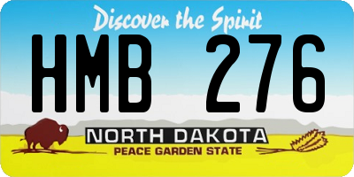 ND license plate HMB276