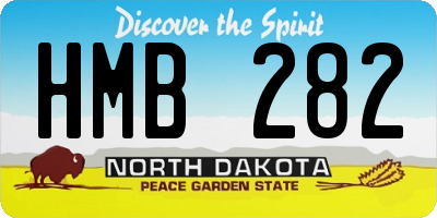 ND license plate HMB282
