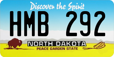 ND license plate HMB292