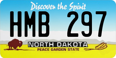 ND license plate HMB297
