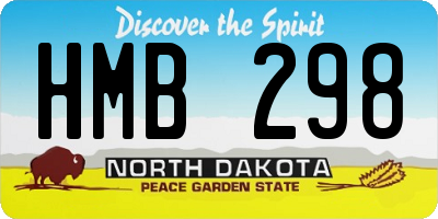 ND license plate HMB298