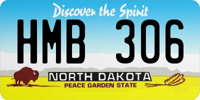 ND license plate HMB306