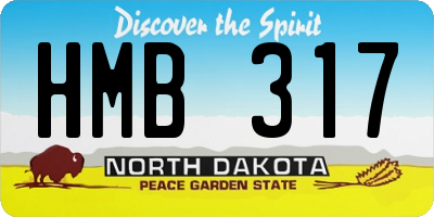 ND license plate HMB317