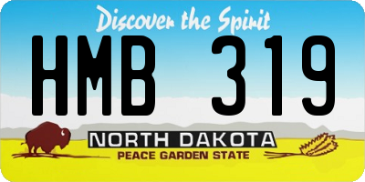 ND license plate HMB319