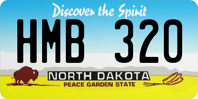 ND license plate HMB320