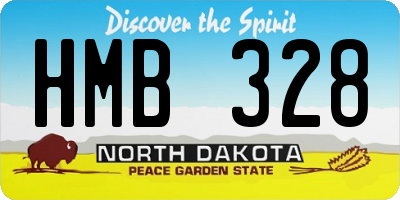 ND license plate HMB328