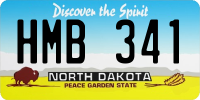 ND license plate HMB341