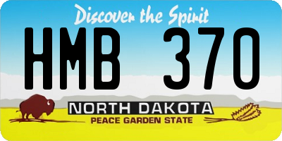 ND license plate HMB370