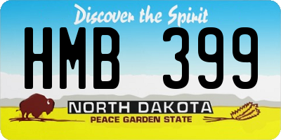 ND license plate HMB399