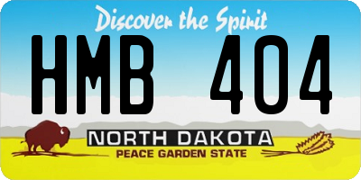ND license plate HMB404