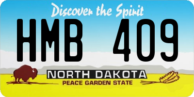 ND license plate HMB409