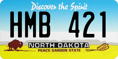 ND license plate HMB421