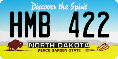 ND license plate HMB422
