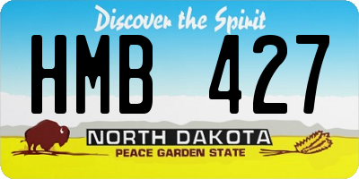 ND license plate HMB427