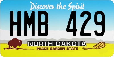 ND license plate HMB429