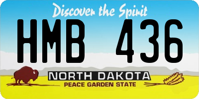 ND license plate HMB436