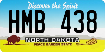 ND license plate HMB438