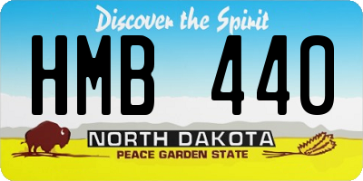 ND license plate HMB440