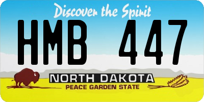 ND license plate HMB447